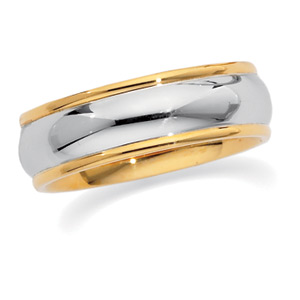 6mm Two-Tone Wedding Ring, ladie's